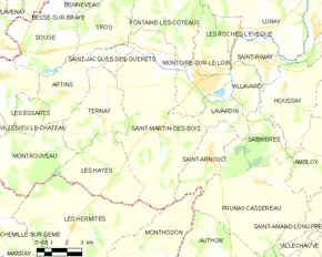 Poziția localității Saint-Martin-des-Bois