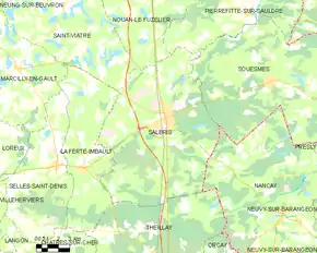 Poziția localității Salbris