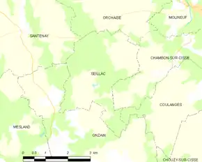 Poziția localității Seillac