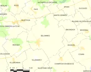 Poziția localității Selommes