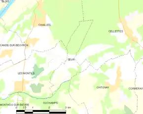 Poziția localității Seur