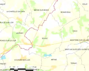 Poziția localității Sougé