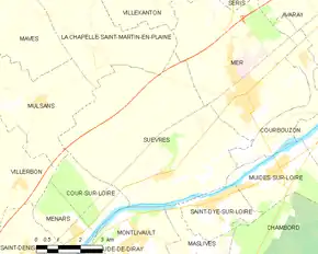 Poziția localității Suèvres