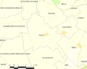 Poziția localității Talcy