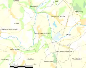 Poziția localității Thoré-la-Rochette