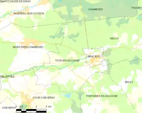 Poziția localității Tour-en-Sologne