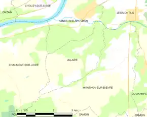 Poziția localității Valaire