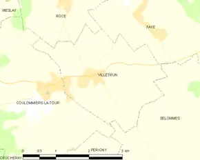 Poziția localității Villetrun