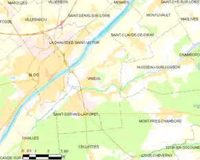 Poziția localității Vineuil
