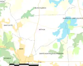 Poziția localității Arthun