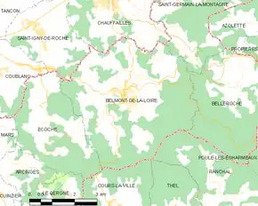 Poziția localității Belmont-de-la-Loire