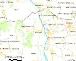 Poziția localității Briennon