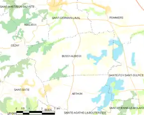 Poziția localității Bussy-Albieux