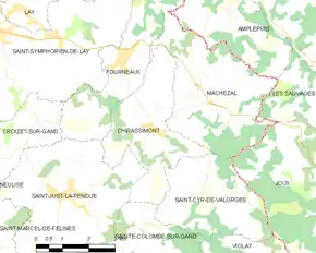 Poziția localității Chirassimont