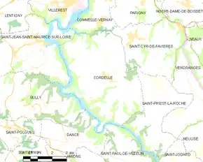 Poziția localității Cordelle