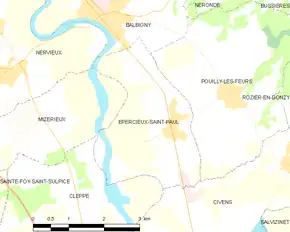 Poziția localității Épercieux-Saint-Paul