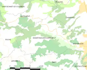 Poziția localității Essertines-en-Châtelneuf