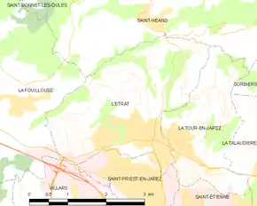 Poziția localității L'Étrat