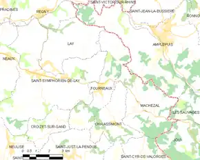 Poziția localității Fourneaux