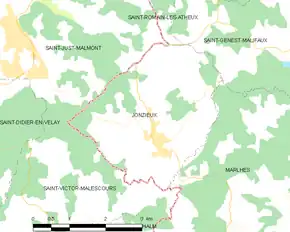 Poziția localității Jonzieux