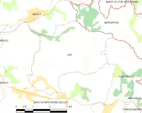 Poziția localității Lay