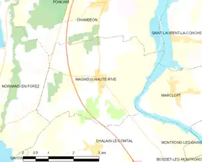Poziția localității Magneux-Haute-Rive