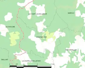 Poziția localității Montarcher