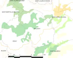 Poziția localității Nollieux