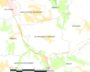Poziția localității Notre-Dame-de-Boisset