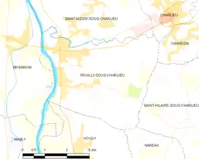 Poziția localității Pouilly-sous-Charlieu
