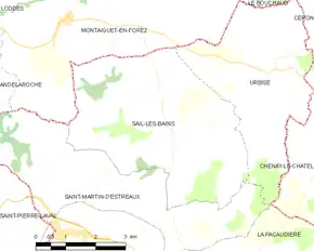 Poziția localității Sail-les-Bains
