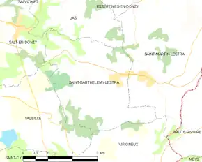 Poziția localității Saint-Barthélemy-Lestra