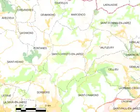 Poziția localității Saint-Christo-en-Jarez