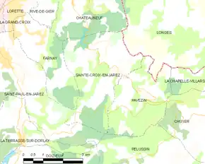 Poziția localității Sainte-Croix-en-Jarez