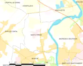 Poziția localității Saint-Cyprien