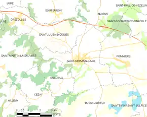 Poziția localității Saint-Germain-Laval