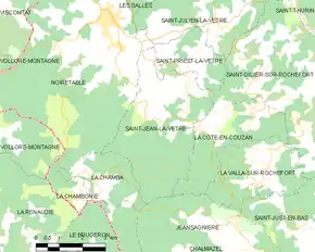 Poziția localității Saint-Jean-la-Vêtre