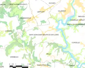 Poziția localității Saint-Jean-Saint-Maurice-sur-Loire