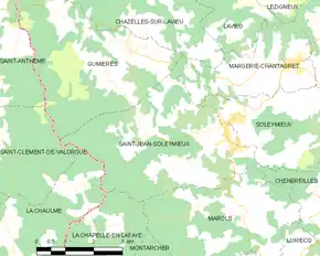 Poziția localității Saint-Jean-Soleymieux