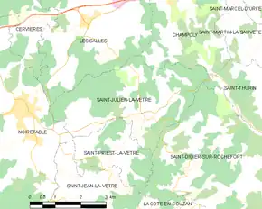 Poziția localității Saint-Julien-la-Vêtre