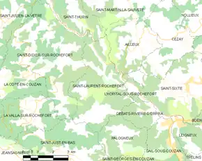 Poziția localității Saint-Laurent-Rochefort