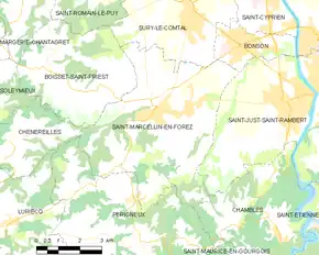 Poziția localității Saint-Marcellin-en-Forez