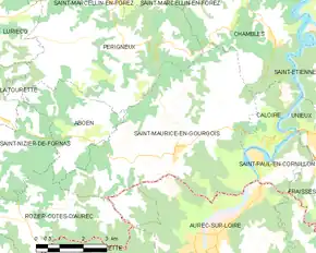 Poziția localității Saint-Maurice-en-Gourgois