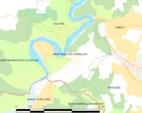 Poziția localității Saint-Paul-en-Cornillon