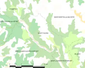 Poziția localității Saint-Thurin