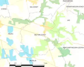 Poziția localității Salt-en-Donzy
