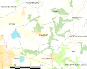 Poziția localității Salvizinet