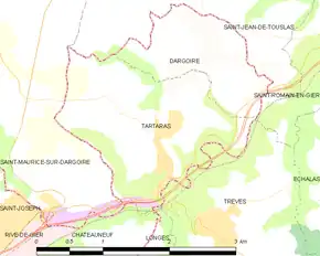 Poziția localității Tartaras