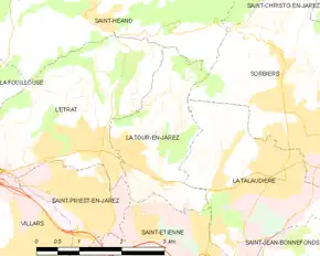 Poziția localității La Tour-en-Jarez