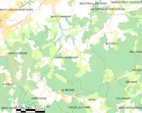 Poziția localității La Valla-en-Gier
